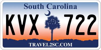 SC license plate KVX722