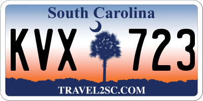 SC license plate KVX723