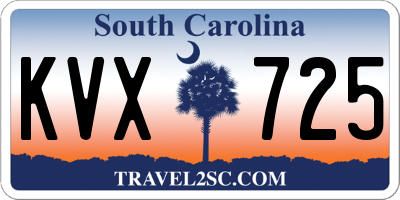 SC license plate KVX725