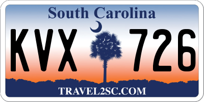 SC license plate KVX726