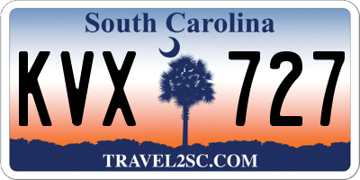 SC license plate KVX727