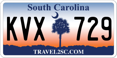 SC license plate KVX729