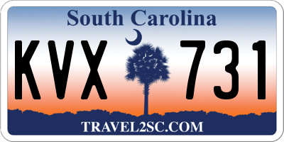SC license plate KVX731