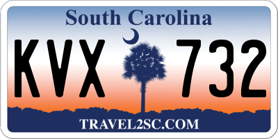 SC license plate KVX732