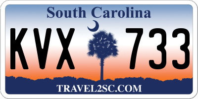 SC license plate KVX733