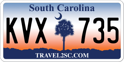 SC license plate KVX735