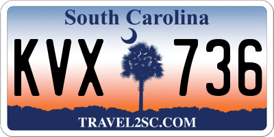 SC license plate KVX736