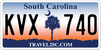SC license plate KVX740