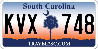 SC license plate KVX748