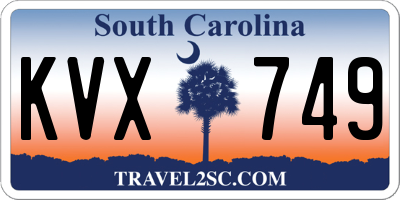SC license plate KVX749