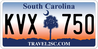 SC license plate KVX750