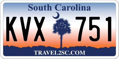 SC license plate KVX751