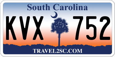 SC license plate KVX752