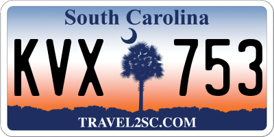 SC license plate KVX753
