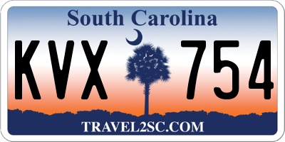 SC license plate KVX754