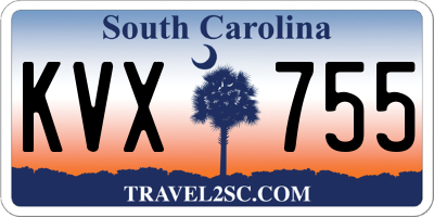 SC license plate KVX755