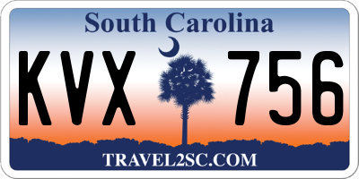 SC license plate KVX756