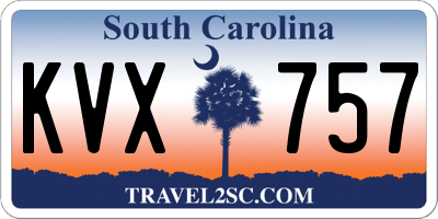 SC license plate KVX757