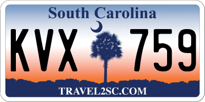 SC license plate KVX759