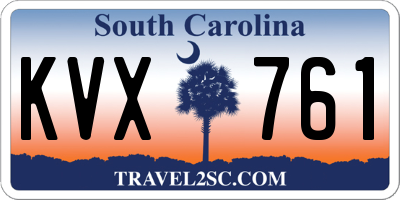SC license plate KVX761