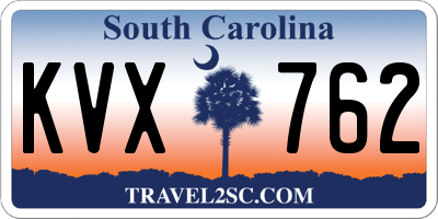 SC license plate KVX762