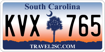 SC license plate KVX765