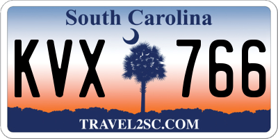 SC license plate KVX766