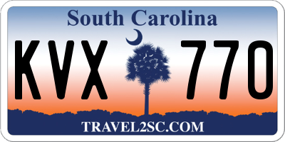 SC license plate KVX770