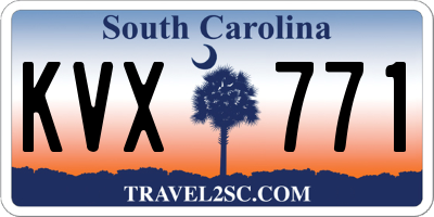 SC license plate KVX771