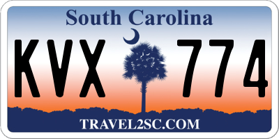 SC license plate KVX774