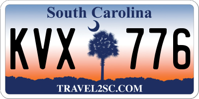 SC license plate KVX776