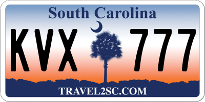 SC license plate KVX777