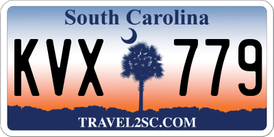 SC license plate KVX779