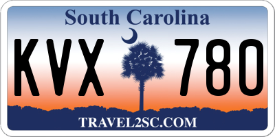SC license plate KVX780