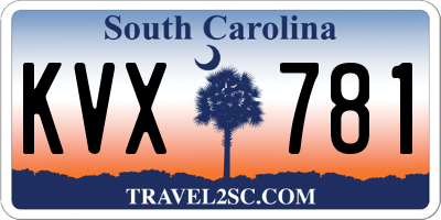 SC license plate KVX781