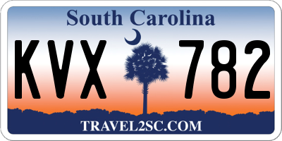 SC license plate KVX782