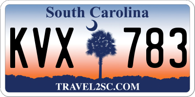 SC license plate KVX783