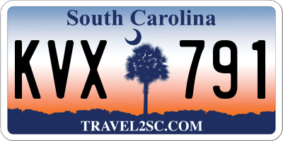 SC license plate KVX791