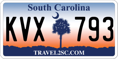 SC license plate KVX793