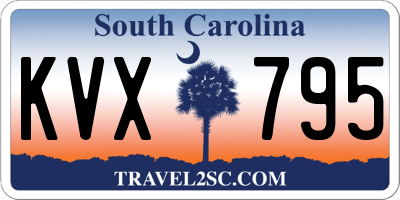 SC license plate KVX795
