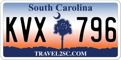 SC license plate KVX796