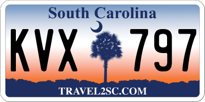 SC license plate KVX797