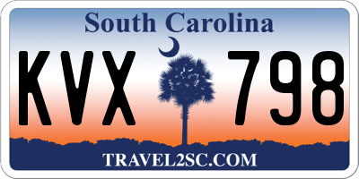 SC license plate KVX798