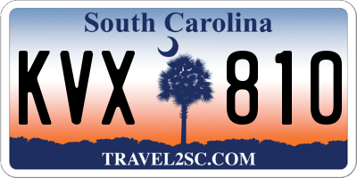 SC license plate KVX810