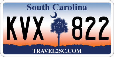 SC license plate KVX822