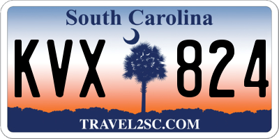 SC license plate KVX824
