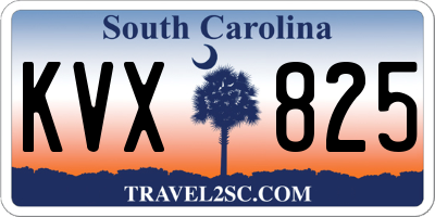 SC license plate KVX825