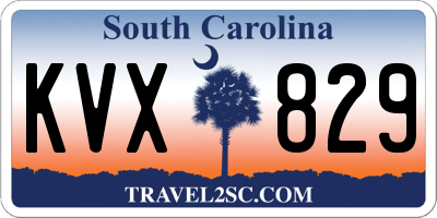 SC license plate KVX829