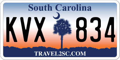 SC license plate KVX834