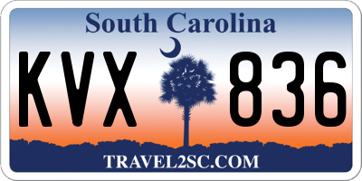 SC license plate KVX836